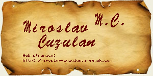 Miroslav Ćuzulan vizit kartica